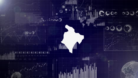 Unternehmenshintergrund-Des-Landes-Montenegro-Mit-Abstrakten-Elementen-Von-Datenanalysediagrammen.-Ich-Zeige-Ein-Technologisches-Video-Zur-Datenanalyse-Mit-Globus,-Wachstum,-Grafiken,-Statistischen-Daten-Des-Landes-Montenegro.