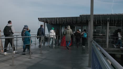 Tourists-arriving-at-Burano-Island-dock