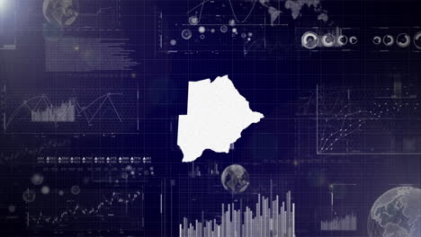 Botswana-Country-Corporate-Background-With-Abstract-Elements-Of-Data-analysis-charts-I-Showcasing-Data-analysis-technological-Video-with-globe,Growth,Graphs,Statistic-Data-of-Botswana-Country