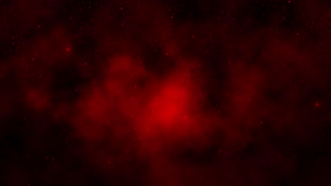 Digital-animation-of-red-cloudy-night-sky-with-twinkling-stars