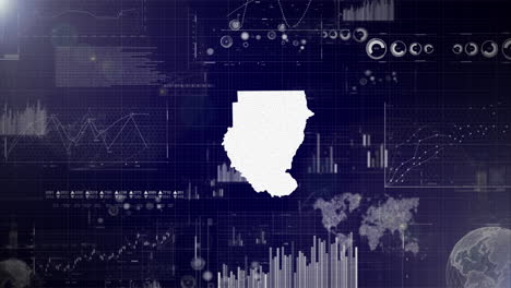 Sudan-Country-Corporate-Background-With-Abstract-Elements-Of-Data-analysis-charts-I-Showcasing-Data-analysis-technological-Video-with-globe,Growth,Graphs,Statistic-Data-of-Sudan-Country