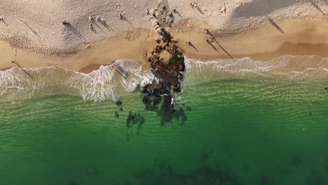 Chahue-Bay-from-above,-stunning-view-of-its-white-sand-and-clear-waters