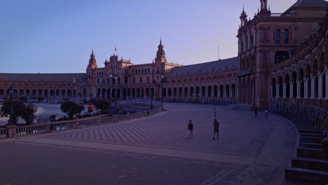 Central-building-at-Plaza-de-Espana.-Seville,-Spain