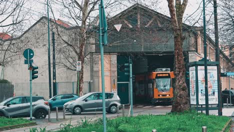 Verkehrsnetz-Und-Infrastruktur-Der-Stadt-Mailand.-Personenstraßenbahn