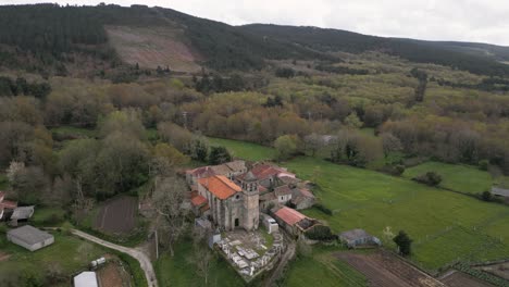 Aerial-View-of-Santa-Maria-de-Codosedo,-Spain