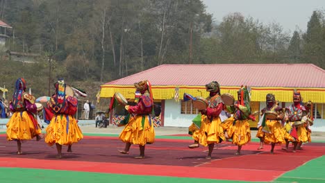 Dies-Ist-Ein-Traditionelles-Buddhistisches-Fest,-Das-Jedes-Jahr-Im-Pedong-Kloster-Stattfindet