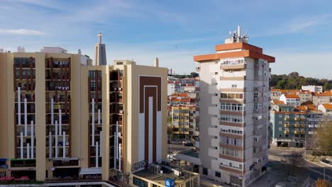 Aerial-view-on-Lisbon,-Cristo-Rei-and-Ponte-25-de-Abril,-Portugal