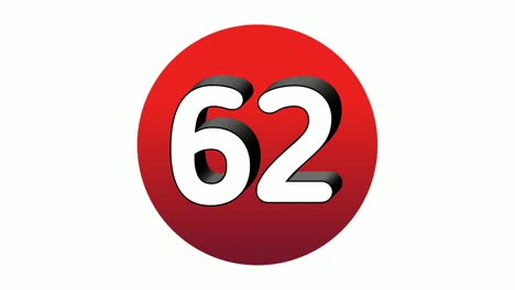 3D-Number-62-sixty-two-sign-symbol-animation-motion-graphics-icon-on-red-sphere-on-white-background,cartoon-video-number-for-video-elements