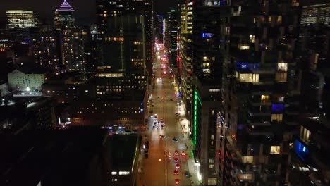 Busy-Street-At-Night-In-Downtown-Montreal-During-Protest-Against-Police-Brutality