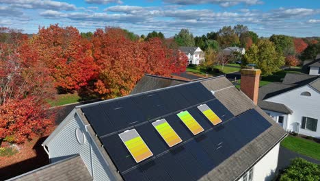 Paneles-Solares-Cargando-Iconos-De-Batería-Con-Efecto-Animado-De-Generación-De-Energía