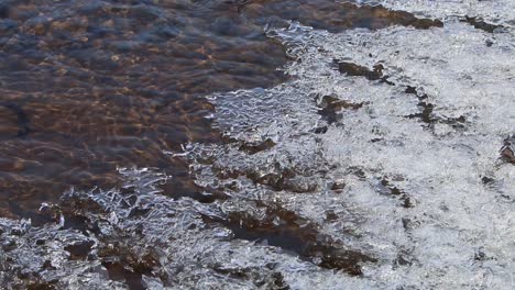 Hielo-Fino-En-El-Borde-Del-Río.