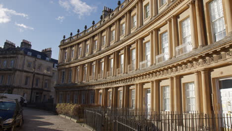 Architectural-Building-In-Bath,-England---Wide-Shot