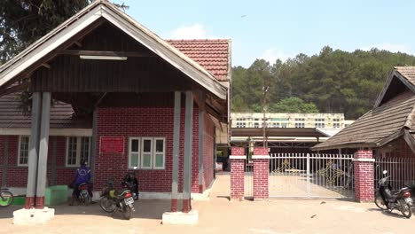 The-colonial-Train-Station-in-Kalaw,-Burma