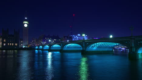 Time-lapse-Nocturno-Del-Puente-De-Westminster-Con-Las-Casas-Del-Parlamento-Y-El-Big-Ben-Al-Fondo