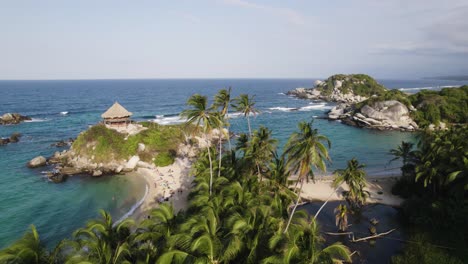 Beautiful-destination-Cabo-San-Juan,-stunning-National-Park-Tayrona-on-Caribbean-coast