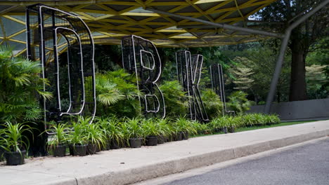 DBKL-Freestanding-Sign-At-Perdana-Botanical-Garden-In-Kuala-Lumpur,-Malaysia