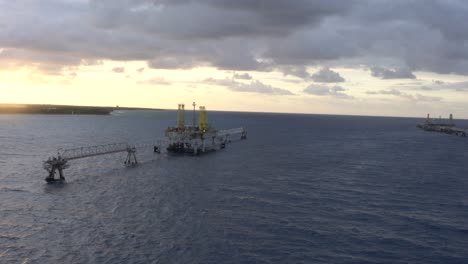 Sunrise-over-cargo-loading-facility-on-the-Atlantic-Ocean