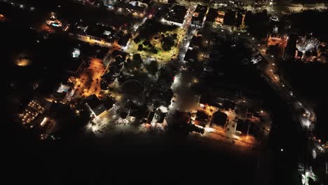 Huatulco,-Oaxaca,-aerial-night-vistas-of-this-Mexican-tourist-town