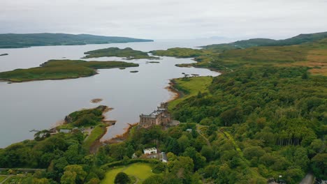 Aerial-Shot-of-Scottish-Castle