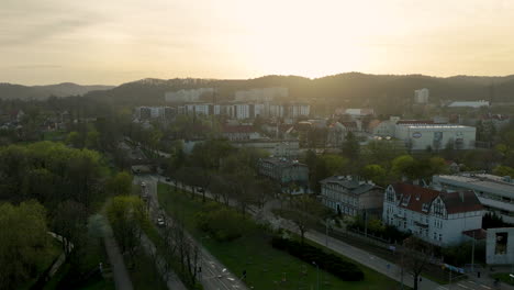 Traffic-on-intersection-in-Gdansk-Town-with-Dr