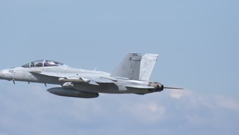 Tracking-Shot-of-an-F18-Super-Hornet-Fighter-Jet-Taking-Off-SLOMO