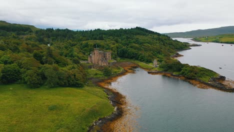 Aerial-Shot-of-Scottish-Castle