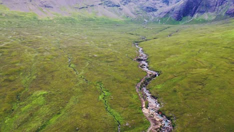 The-Fairy-Pools-Aerial-View,-Isle-of-Skye,-Scottish-Highlands,-Scotland,-United-Kingdom