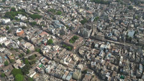 Vista-De-Pájaro-De-La-Ciudad-De-Kolhapur-En-Maharashtra