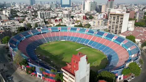 Vista-Aérea-Radial-Volando-Estadio-Azul-En-La-Ciudad-De-México