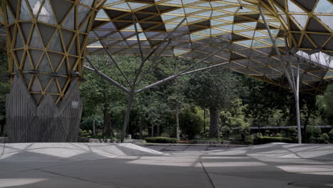 Canopy-Roof-At-Pavilion-Of-Perdana-Botanical-Garden-In-Kuala-Lumpur,-Malaysia