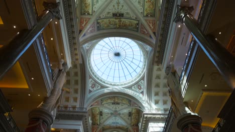 Looking-Up-At-The-Ceiling-Of-The-Forum-Shops-At-Caesars-Palace-In-Las-Vegas