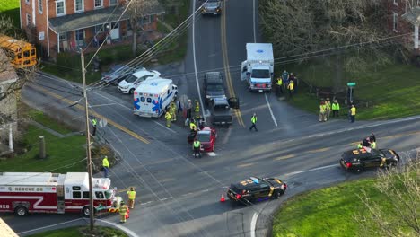 Accidente-De-Coche-En-El-Cruce-De-La-Ciudad-Americana