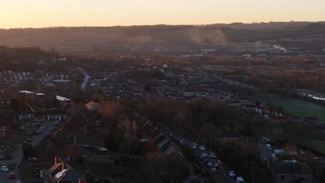 Aerial-video-footage-of-industrial-buildings-and-housing