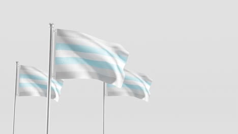 Demiboy-Pride-Flagge-3D-Rendering-Auf-Weißem-Hintergrund