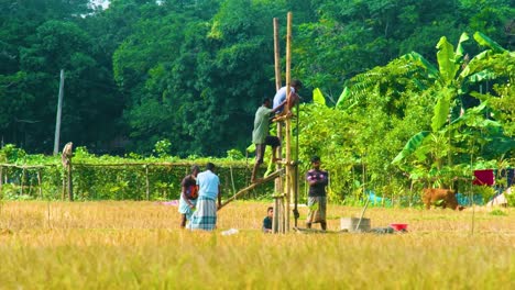 Construction-digging-of-tube-fresh-water-well-in-third-world-country