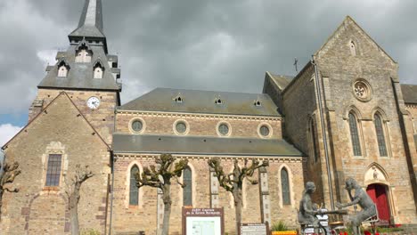 Church-of-Saint-Pierre-de-Clécy-In-The-Town-Center-Of-Clécy-In-Normandy,-France