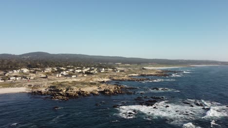 Orbiting-view-of-Asilomar-Beach-in-Monterey-from-a-drone