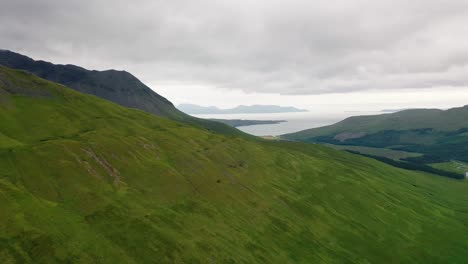 Isle-of-Skye-Aerial-Video,-Scottish-Highlands,-Scotland,-United-Kingdom