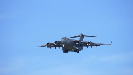 Low-Angle-Front-View-of-a-Big-C17-in-Full-Landing-Configuration-TRACK
