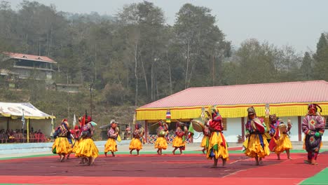 Dies-Ist-Ein-Traditionelles-Buddhistisches-Fest,-Das-Jedes-Jahr-Im-Pedong-Kloster-Stattfindet