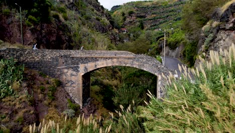 Explore-Los-Escarpados-Acantilados-De-Madeira-Desde-Arriba,-Donde-La-Tierra-Se-Encuentra-Con-La-Interminable-Extensión-Del-Océano-Atlántico.