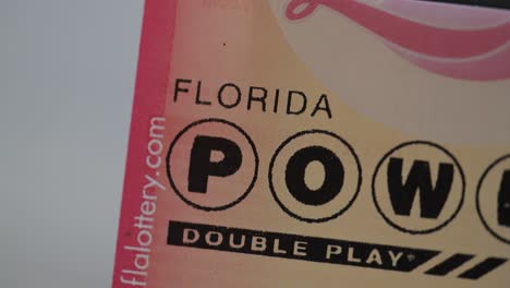 Close-up-of-the-Florida-power-ball-lottery-ticket-title