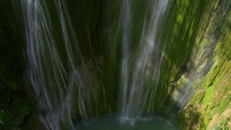 Aerial-shot-on-amazing-jungle-waterfall-in-Dominican-Republic-Part-05