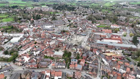 Pull-back-drone-aerial-reverse-reveal-Ripon-North-Yorkshire-UK-drone,aerial
