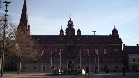 Facade-Of-Malmo-Old-City-Hall-In-Malmo,-Sweden