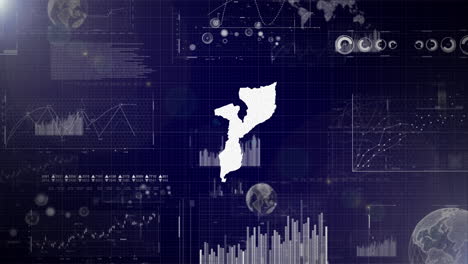 Mozambique-Country-Corporate-Background-With-Abstract-Elements-Of-Data-analysis-charts-I-Showcasing-Data-analysis-technological-Video-with-globe,Growth,Graphs,Statistic-Data-of-Mozambique-Country