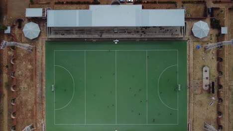 Drone-video-of-Khumalo-Hockey-Stadium-in-Bulawayo,-Zimbabwe