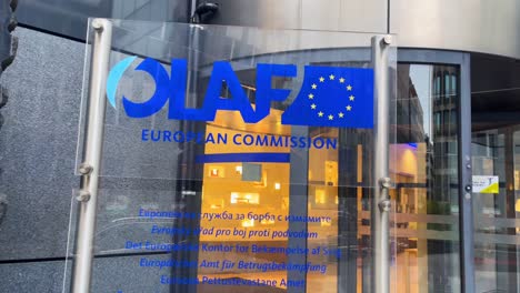 Slow-motion-footage-of-the-OLAF-European-Commission-entrance