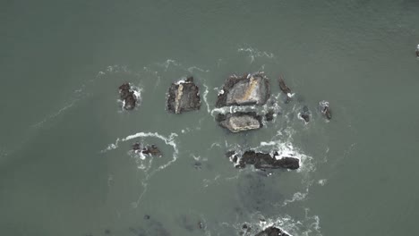 Rough-ocean-waves-hitting-the-rocks-in-Pacific-ocean