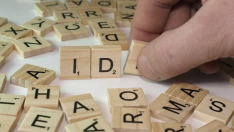 Acrónimo-Idf-Para-La-Fuerza-De-Defensa-De-Israel-Hecho-Con-Fichas-De-Letras-De-Scrabble